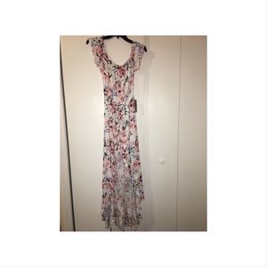 Floral romper with train